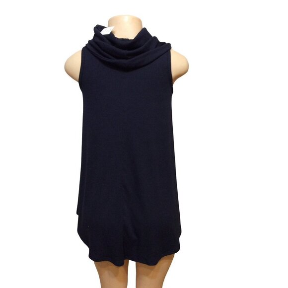 Pomelo Women Sleeveless Top  Small Navy Polyester/Rayon/Spandex - Picture 2 of 4